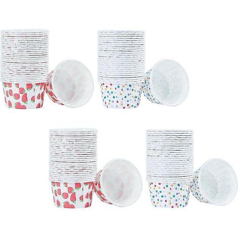 200 gobelets en papier jetables pour glaces, cupcakes et muffins (1/4)