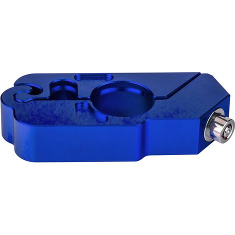 Lucchetto per manubrio CNC, maniglia in lega di alluminio con blocco solido, blu (1/5)