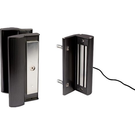 MAG-3000-9005 Ventouse électromagnétique en applique avec poignées pour portails battants LOCINOX