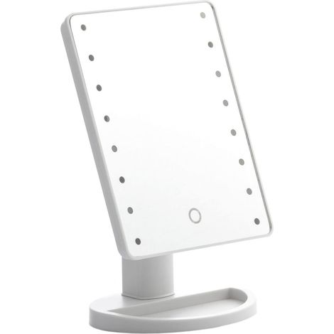 Miroir de maquillage LED réglable avec éclairage intégré, miroir de beauté lumineux pour coiffure et soin du visage, dernière génération.