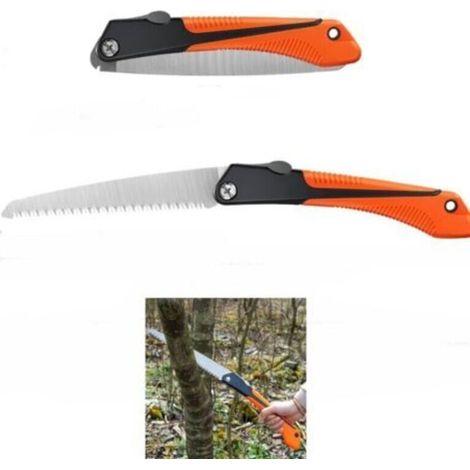 Scie à Elaguer, Scie Pliante à Main, Scie bois, Scie Pliante pour Emondage, Jardinage, Couper Bois, Tuyaux, PVC, Métal Non-ferreux, Usage de Camping