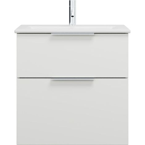 burgbad Eqio Slim lavabo en céramique avec meuble sous-lavabo, (1/2)