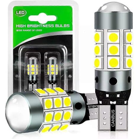 2 Stück W5W LED T10 LED-Lampe 168 194 Canbus Nor Error 27SMD 3030 Kfz-Signal Kennzeichenbeleuchtung Mehrfarbiges Tagfahrlicht (1/4)