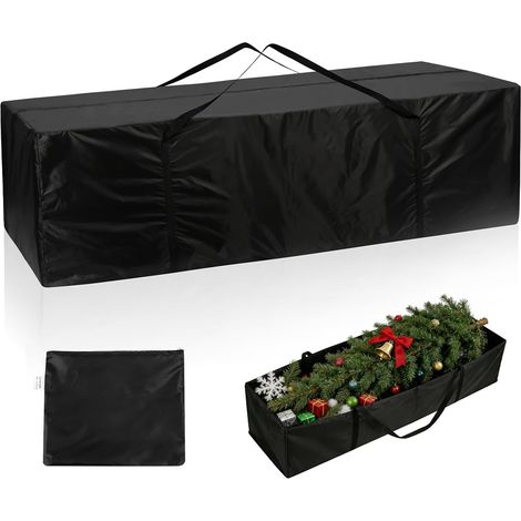 Sac de Rangement pour Coussins, Housse de Rangement de Coussin en Oxford Imperméable, Noir, pour Salon de Jardin Extérieur avec Poignée - 173 x 76 x 51 cm (1/5)
