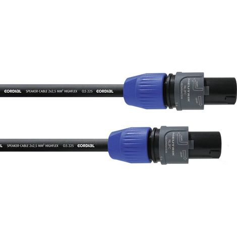 Cordial Altoparlante Cavo [1x Spina SPK - 1x Spina SPK] 2 x 2.5 mm² 10.00 m Nero (1/2)