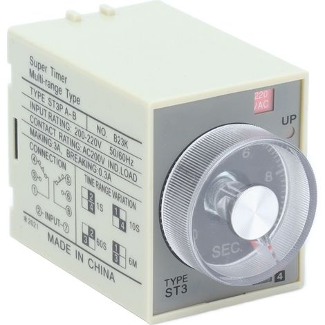 BERM Zeitrelais Einstellbare Einschaltverzögerung Zubehör Ersatzteil ST3PAB (AC220V) (1/5)