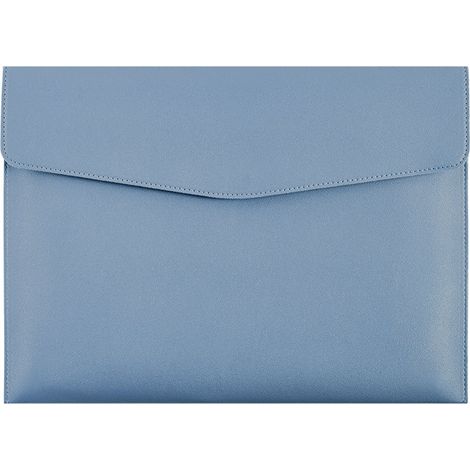 Porte-documents en cuir, format A4, étanche, avec fermeture à pression (bleu clair) (1/5)
