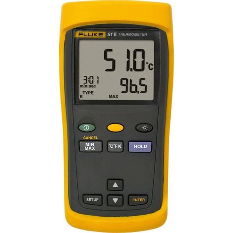 Fluke 51 II termómetro digital negro precisión laboratorio