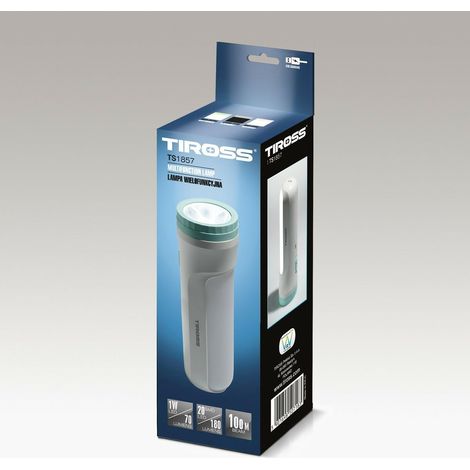 Linterna recargable Tiross 1W LED COB TS1857, luz clara en un formato compacto y versátil.