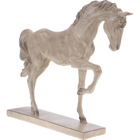 Amadeus - Cheval sur socle crème 55 cm (1/2)