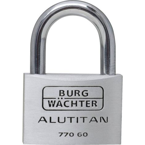 Burg Wächter 36121 Cadenas 70.00 mm fermeture différente aluminium avec serrure à clé C304272