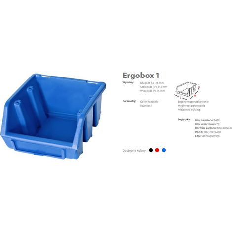 Contenedor de almacenamiento - Ergobox 1 Azul (1/2)