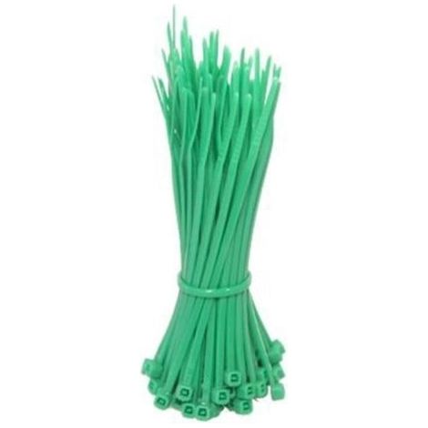 100 fascette di cablaggio in nylon verde 3,5x140 mm fascetta per cavi fili