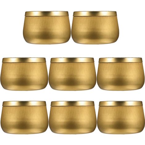 Boîte de rangement ronde pour bougies, bonbons, perles et bijoux (lot de 8). (1/5)