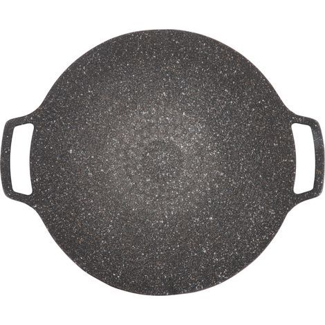 Poêle à Griller Coréenne pour Barbecue, Plaque Chauffante Antiadhésive sans Fumée pour Barbecue, Plaque Chauffante en Alliage D'aluminium pour Barbecue Coréen, Poêle à(Type universel 36cm) (1/5)
