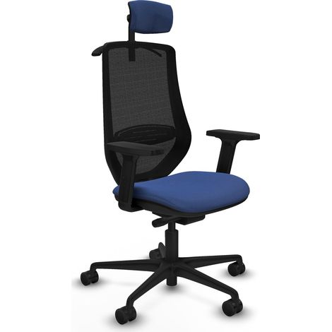 Silla de Oficina con Cabecero Mardos traslack bali Piqueras y Crespo D036N2H Azul marino