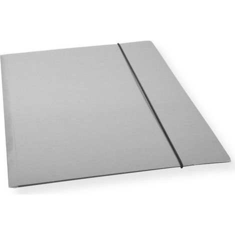 Carpeta A4 con banda elástica, barniz gris, 300 g/m² (10 unidades)