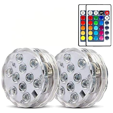 Ensemble de lampes LED submersibles étanches pour piscine, éclairage sous-marin avec télécommande 16 couleurs pour la décoration-AquaForge