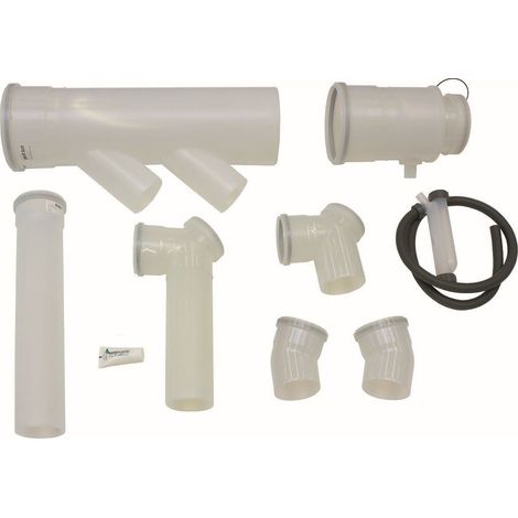 Basis-Anschluss-Set DN 160 PP f.2 Geräte, 2er Kaskade Rücken an Rücken