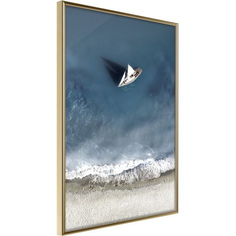 Affiche Murale Encadrée "To The Shore" 30 x 42 cm Or