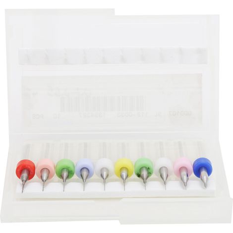 10 Pièces Forets Micro Queue pour Circuits Imprimés en Carbure de Tungstène 0.1-0.55mm (1/5)