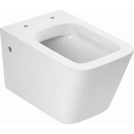 Vaso wc sospeso serie Pluma, con sistema rimfree, ceramica bianca opaca BARBOTTINA
