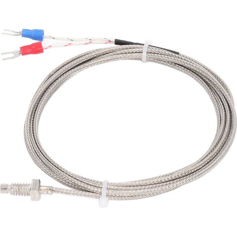 BERM Thermocouple à vis K type capteur de température sonde filaire 2 fils filetage M6 2 m (1/5)