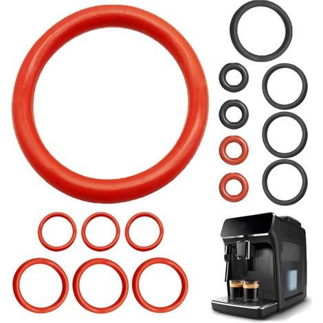 Lot de 15 joints toriques silicone compatibles machines café Philips Saeco Spidem Gaggia, valve vapeur et groupe infusion (1/5)