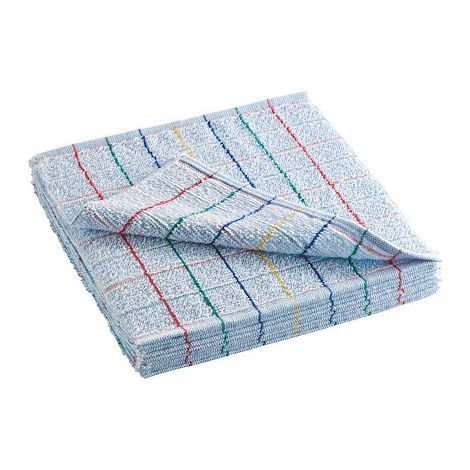 Vileda – Lot de 10 lavettes bouclées bleues – 70 % coton – Dimensions 33 x 35 cm – Pour nettoyage efficace et absorption optimale