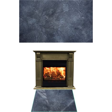 CHIMENEA DE CRISTAL TEMPLADO DIMENSIONES DE LA BASE 52x40cm GRAPHICS STONE (1/5)