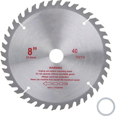1 pièce lame circulaire 40 dents pour scie circulaire outil de coupe d'herbe 25,4 mm 8 pouces (1/5)