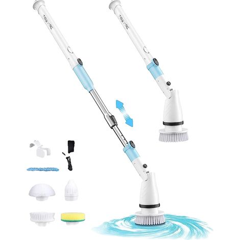 Brosse à récurer électrique, longueur réglable, plusieurs têtes de nettoyage, Tasvac Eb5 (1/5)