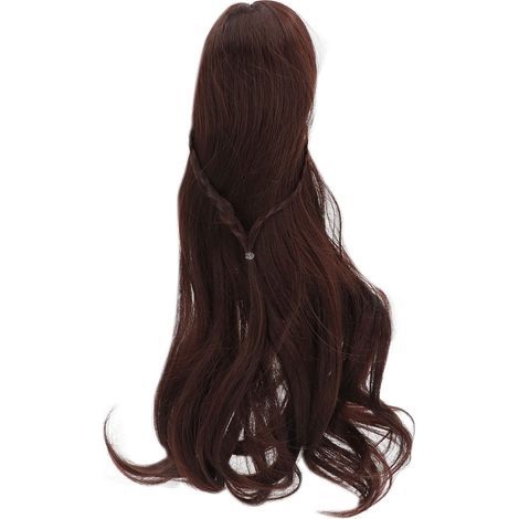 Lockige Puppenperücke mit Pony – DIY-Frisurzubehör für 1/3 BJD-Puppen (20–23 cm) – Dunkelbraun (1/5)