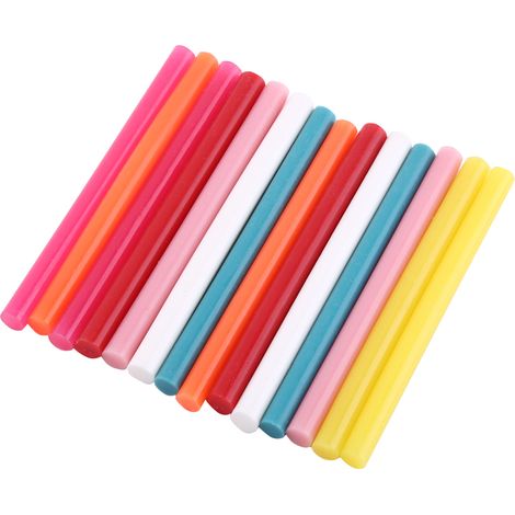 14 pièces Bâtons de Colle à Chaud Multicolores pour Artisanat et Projets DIY (1/5)