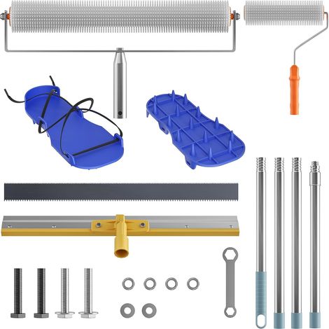Kit de revêtement de sol, rouleau d'aération + chaussures à pointes époxy + raclette à grande surface (1/5)
