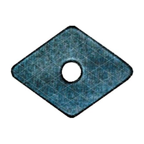 RONDELLA TIRAFONDO ROMBOIDALE RUBEROIDE - MM 27X27 FORO MM 6,0 CF=PZ 100- 2 confezioni