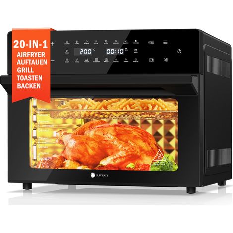 Friteuse sans huile 30 L avec rôtissoire tournante et 9 accessoires (1/5)