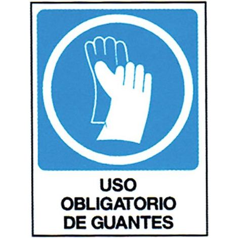 Panneau « Port de gants obligatoire » en PVC, 40 x 30 cm, haute résistance. MARQUE