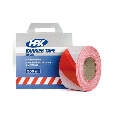 Ruban de Signalisation Balisage Chantier en Polyethylène Rouge et Blanc - Resistant UV - 70mm x 500m
