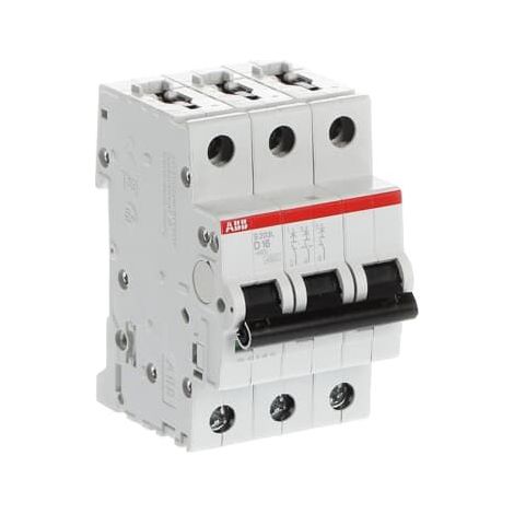 Disjoncteur S203L 3P 16A Courbe D Raccordement à vis - 6KA (3Modules) 2CDS243701R0161 ABB 350363