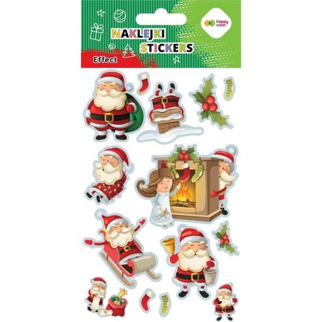 Pegatinas de Papá Noel 10x20cm color alegre