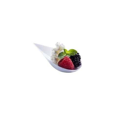100 Vorspeisenteller, Mini-Dessertteller + Mini-Probierlöffel aus robustem Kunststoff für festliche Anlässe (1/5)
