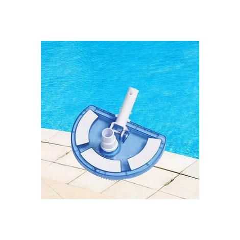 Tête d’aspiration transparente semi‑circulaire – Avec rotation, brosse intégrée, nettoyage manuel efficace