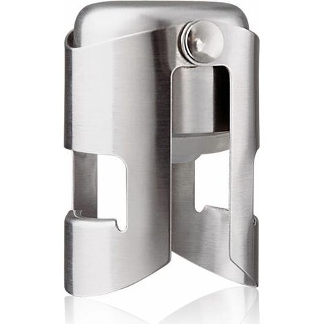 Bouchon à Champagne Acier Brossé - Vacuvin (1/5)
