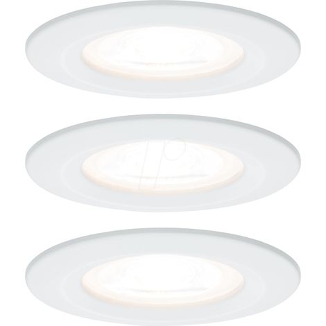 Paulmann LED Einbauleuchte Nova 3er Set weiß Ø 7,8 cm GU10 warmweiß Einbauleuchte