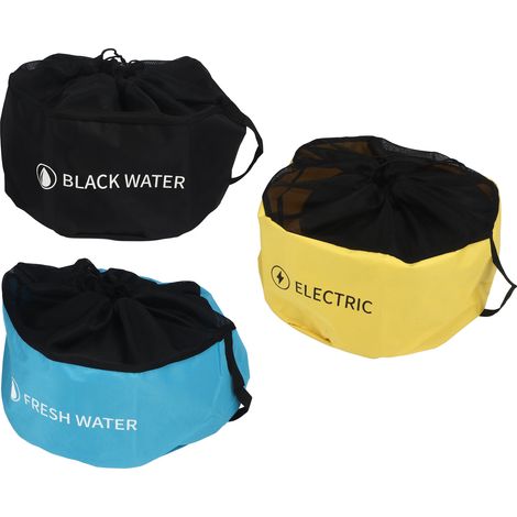 Multifunktionale Aufbewahrungstasche für Wohnmobilschläuche, Abwasserschläuche, Frischwasserschläuche, Schwarzwasserschläuche und Stromkabel (3-lagig) (1/5)