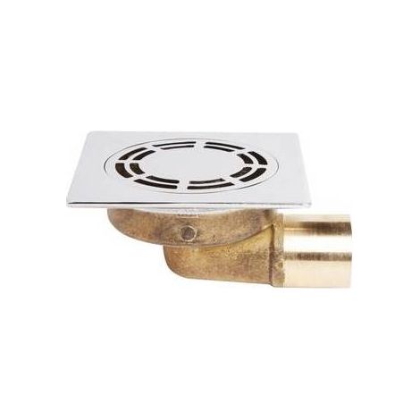 PILETTE DE SOL QUADRA EN LAITON AVEC GRILLE CLASSIQUE Dimensions : diamètre 40