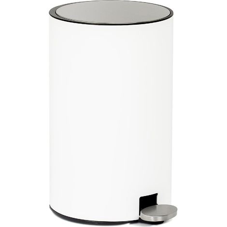 ANDREA HOUSE CC70174 Papelera Metal/Blanco 12L. 26x34,5x42 CM - ref: CC70174