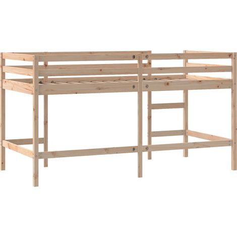 Maison Exclusive - Letto Soppalco con Scala Bambini 80x200cm Massello Pino