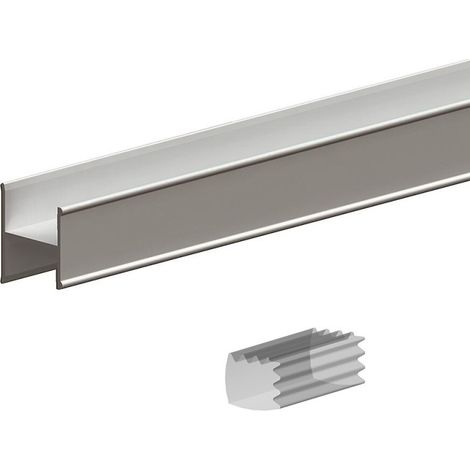 SLID'UP 280 Set H-Profil, 200 cm, für 18 mm Türstärke, silber